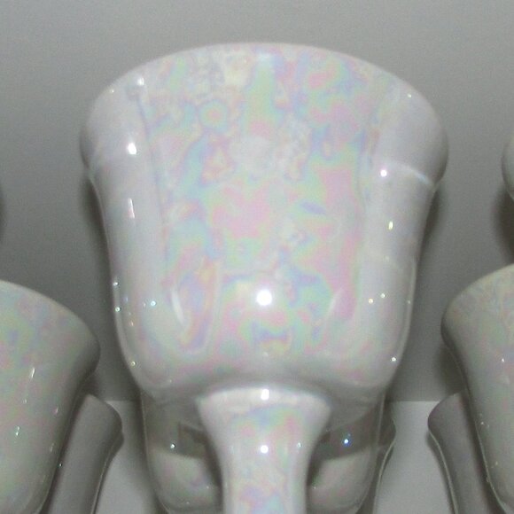 Hand-made Pearlized Ceramic Goblets - Set of 12 - Picture 11 of 11